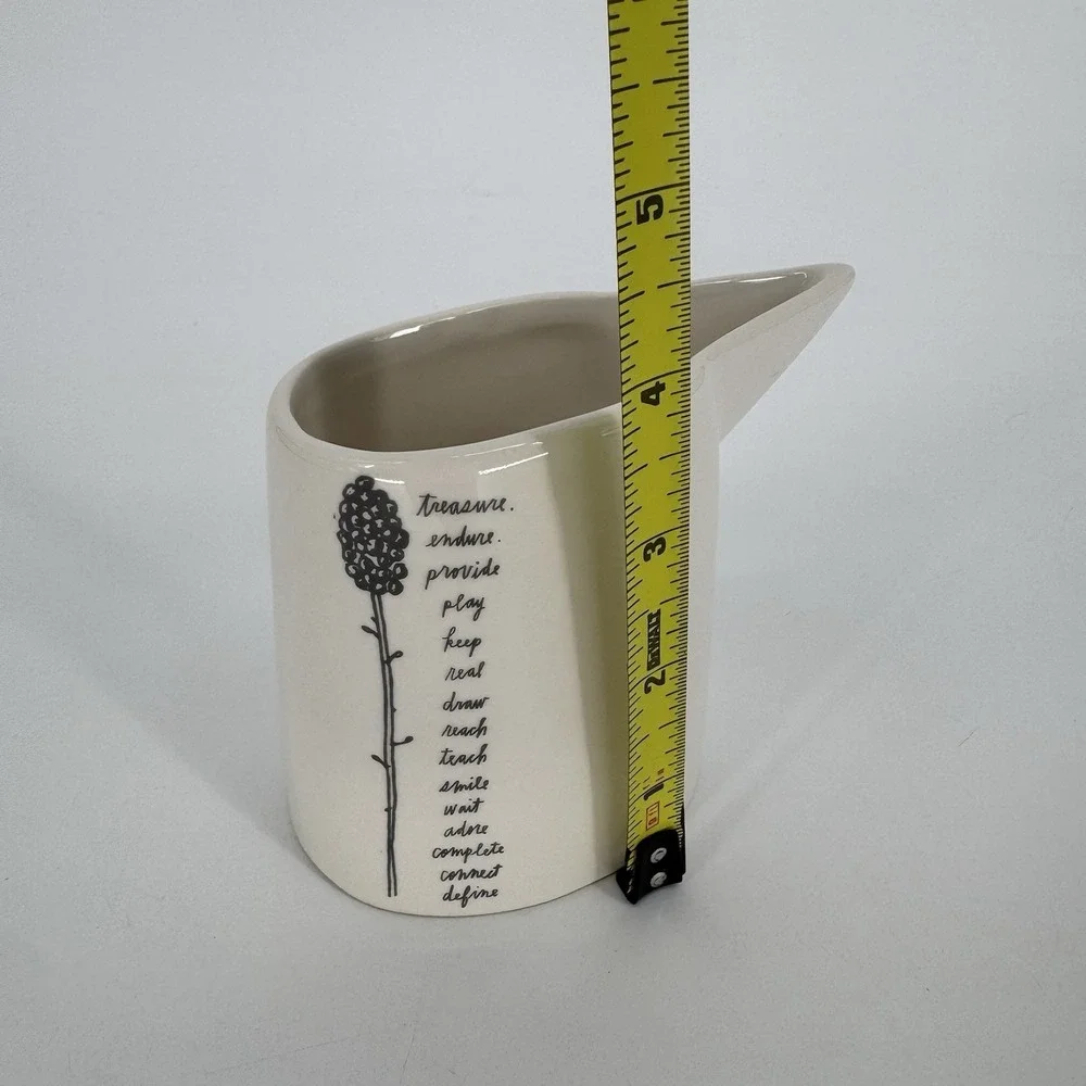 Rae Dunn by Magenta Stemline Wildflower Creamer Farmhouse Artisan Collection HTF
